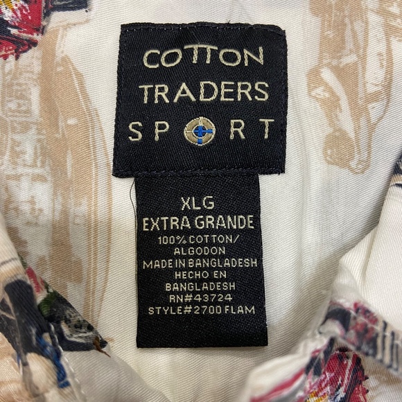 Cotton Traders Sport Men's XL Vintage Car Short Sleeve Button Up - Picture 2 of 7